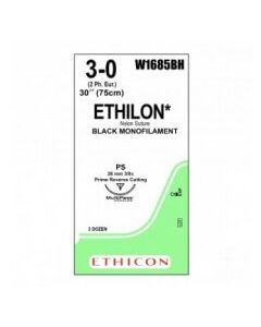 W1685BH - ETHILON BLK 75CM M2 [Pack of 36]