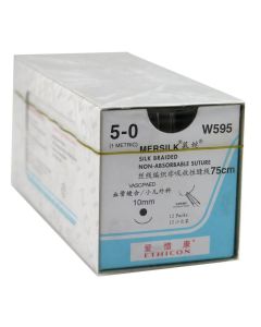 W595- SILK BLK 75CM M1 [Pack of 12]