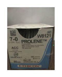 W8121 - PROLENE BLU 60CM M0.5 USP7-0 D/A ACC VB [Pack of 12]