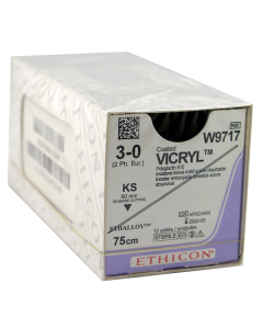 Vicryl W9717 Straight Conventional Cutting Needle (3/0) Suture
