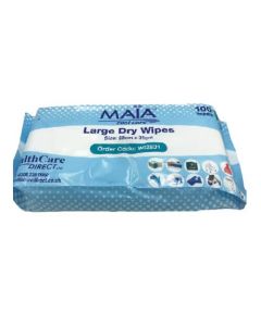 Maia Large Dry Wipes 28 x 31cm (100)