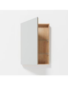 Wireworks Natural Oak 600 Slimfit Bathroom Cabinet with Magnifier Mirror [Pack Of 1]