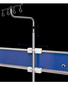 Provita Moveable Medical Rail Carrier Unit With Angled IV-Pole