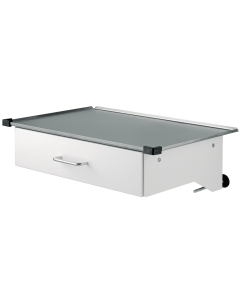 Provita Monitor Shelf With 1 Drawer, With Two Medical Rail Clamps And Wall Supports