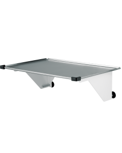 Provita Monitor Shelf Without Drawer (540 x 360 mm), With Two Medical Rail Clamps, Stainless Steel