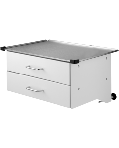 Provita Monitor Shelf With 2 Drawers, With Two Medical Rail Clamps And Wall Supports