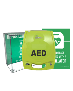 ZOLL AED Plus Semi Automatic with High Impact Cabinet - Office Package