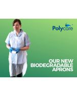 Apron - Size 27 46 inches White Polythene Apron - Biodegradable 200 Apron [Pack of 5]