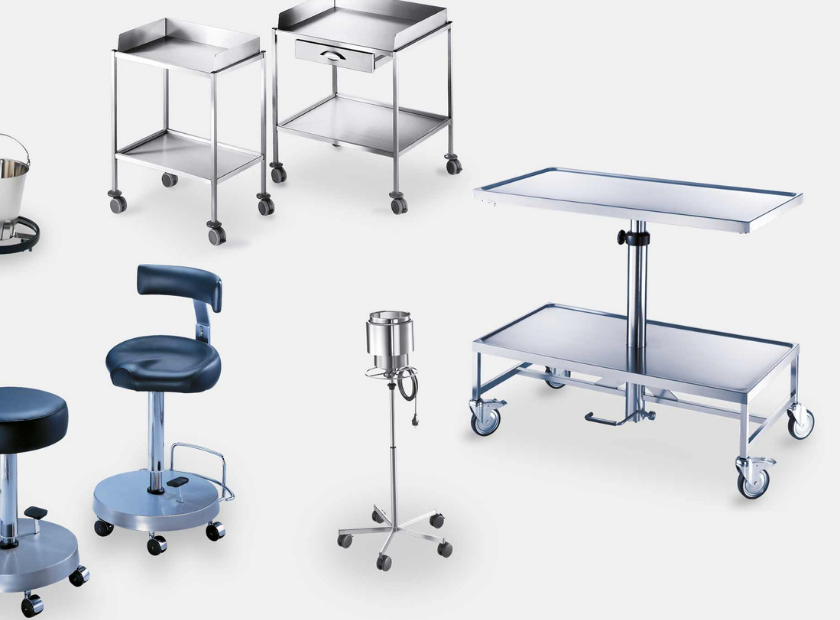 What are different types of hospital furniture?