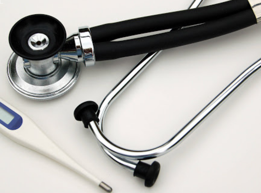 Premium Photo  Stethoscope, vital signs headphones on the counter, doctor  work and tools