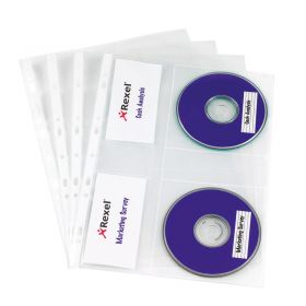 REXEL NYREX CLEAR CD/DVD POCKETS
