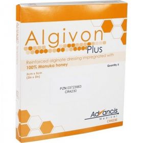 Algivon Plus Reinforced Alginate with honey 5cm x 5cm [Pack of 5]