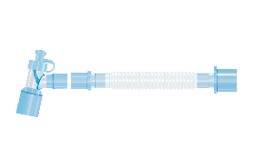 Catheter Mount with Detachable Double Swivel, Flexi - Lock, Elbow and Elastomeric Cap 22mm F and 15mm F/22mm M Connectors