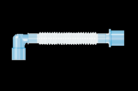 Catheter Mount with Low Profile Elbow 22mm F and 15mm F/22mm M Connectors