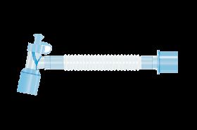 Catheter Mount with Double Swivel Elbow and Elastomeric Cap 22mm F and 15mm F/22mm M Connectors
