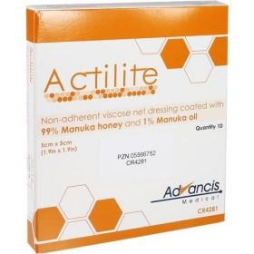 Actilite NA Dressing with Activon Plus 5cm x 5cm [Pack of 10]