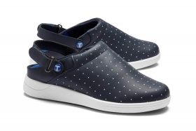 Toffeln UltraLite Clog Patterned (without vents) 0616 Navy With Polka Dot Size 3 [Pack of 1]