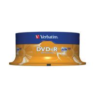 VERBATIM DVD-R 16X BRANDED SILVER 0704851