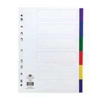 CONCORD 6 PART DIVIDER COLOURED TABS