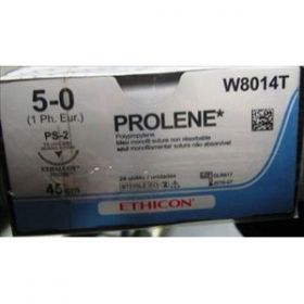 ETHICON PROLENE BLUE 3/8 CIRCLE PRIME REVERSE CUTTING NEEDLE SUTURE 5/0 45CM [PACK OF 24]