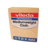 VILEDA MED WEIGHT CLOTH YELL PK10 1