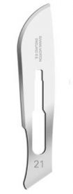 Swann Morton 0107 Non-Sterile Carbon Steel Scalpel Blades No 21 [Pack of 100] 