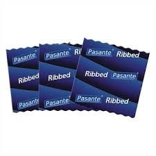 Pasante Bulk Packs Ribbed/Passion Condom [Pack of 144]
