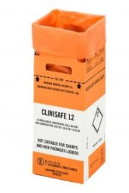 12 Litre Clinisafe Orange Cardboard Carton [Carton of 10]