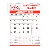 LETTS LARGE MONTHLY PLANNER 2020