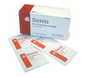 AW Box Of 100 Alcohol Swabs, Single Packed 3x3cm Folded, 6x3cm Unfolded