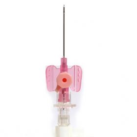 BBraun IV Cannula, Sterile,, Pink Size G20 With Injection Port And Wings