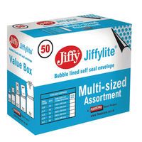 JIFFY BAG GOLD ASSORTED SIZES PK50