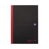 BLACK N RED RECYCLED NOTEBOOK A4 PK5