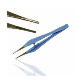 Instramed 6056 Iris Non Toothed Forceps with Plastic Handle 10.5cm x 1