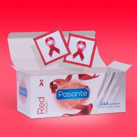 Pasante Clinic Packs Red Ribbon Condom [Pack of 144]