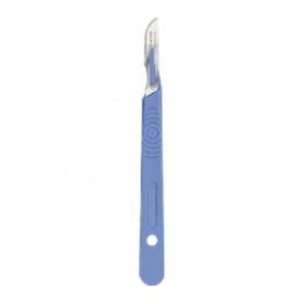 Swann Morton SM0520 Sterile Disposable Surgical Scalpels with Polystyrene Handle No.15A Blade - Pack of 10