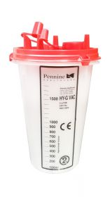 Pennine HY-G-VAC Suction Collection Bottle - 2 Litre Capacity [Pack of 20] 