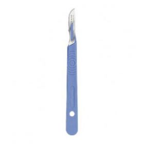 Swann Morton SM0509 Sterile Disposable Surgical Scalpels with Polystyrene Handle No.22A Blade - Pack of 10