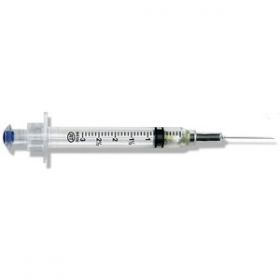 Vanishpoint Hypodermic 3ml Syringe With 1 1/2 '' Needle 21 Gauge [Pack of 100] 