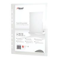 REXEL EXPANDING PUNCHED POCKETS A4