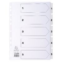 GUILDHALL 1-5 INDEX MYLAR WHITE A4