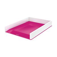 LEITZ WOW LETTER TRAY DUAL CLR PINK