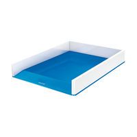 LEITZ WOW LETTER TRAY DUAL CLR BLUE