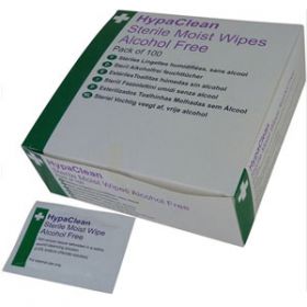 HypaClean Sterile Moist Wipes Alcohol Free [Pack of 10] 