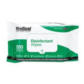 Medipal Clean And Disinfect Wipes Flow Wrap With Tritex 200 x 200mm [50 wipes flow wrap x 24pks]