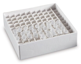 Heathrow Scientific Cardboard Cryogenic Microtube Storage Box, 0.5 mL Tube, White 16300716 [Pack of 10]