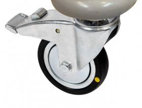 4 Anti-static Castors - Front 2 Braked Sun-SMLC3A [Pack of 1]