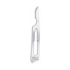 Swann Morton SM0221 Surgical Scalpel Blade No.15C - Stainless Steel - Sterile - Pack of 100