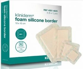 Kliniderm Foam Adhesive Sterile Dressing With Border 10cm X 10cm [5]