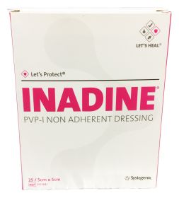 Inadine Povidone Iodine Non-Adherent Dressing 5cm x 5cm